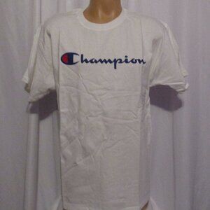 Champion Logo Print Crew Neck T-Shirt Size L